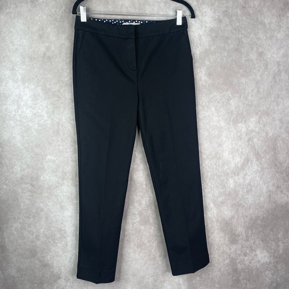 Boden Richmond 7/8 Stretch Twill Knit Straight Leg Ankle Pants In Black Size 6R - Picture 1 of 6